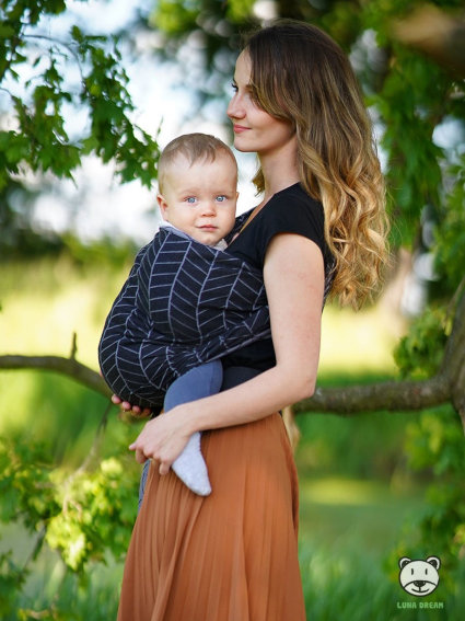Big Herringbone Dark Grey Ring Sling - Image 6