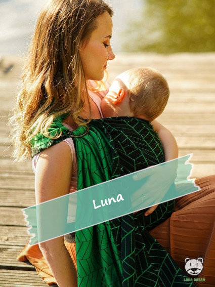 Big Herringbone Green Ring Sling