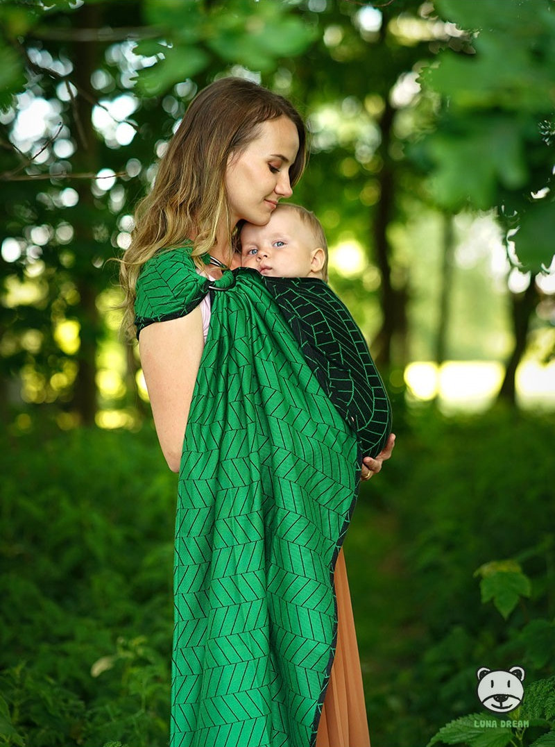 Big Herringbone Green Ring Sling - Image 5