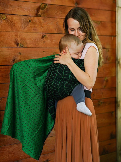 Big Herringbone Green Ring Sling - Image 2
