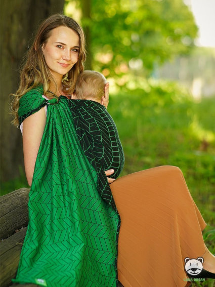Big Herringbone Green Ring Sling - Image 3