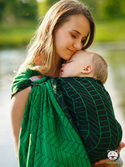 Big Herringbone Green Ring Sling - Image 6