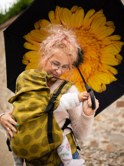 Μάρσιπος Αγκαλιάς Kinder Hop Dots Yellow All Fabric από τα Αστεράκια - Image 2