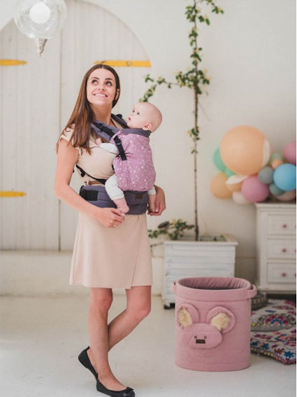 Kinder Hop Multi Grow Carrier Heather Sky via Asteraki Slings - Image 2