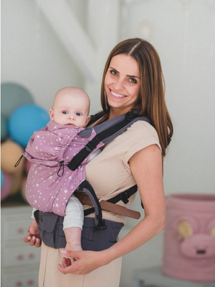 Kinder Hop Multi Grow Carrier Heather Sky via Asteraki Slings