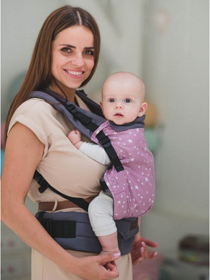 Kinder Hop Multi Grow Carrier Heather Sky via Asteraki Slings - Image 3