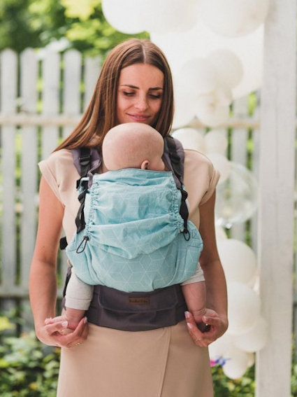 Kinder Hop Multi Grow Carrier Mint Cube via Asteraki Slings
