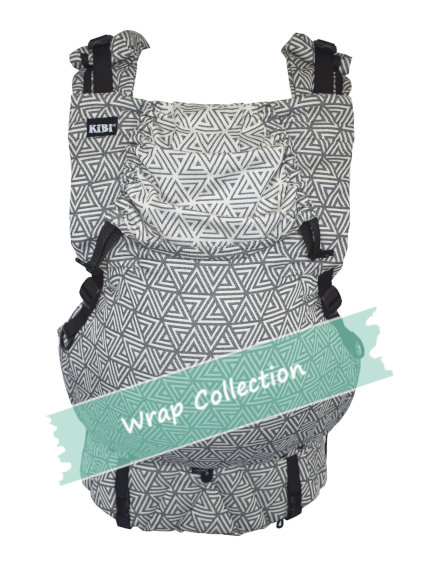KiBi IN Baby Carrier Grey Illusion via Asteraki Slings
