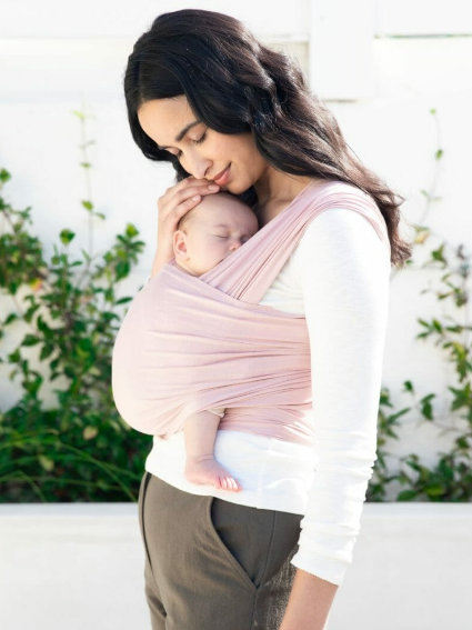 Ergobaby AURA Stretchy Wrap - Blush Pink - Image 2