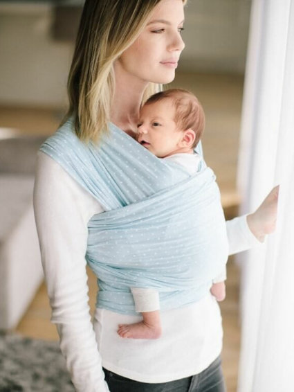 Ergobaby AURA Ελαστικός Μάρσιπος Wrap - Baby Blue - Image 2