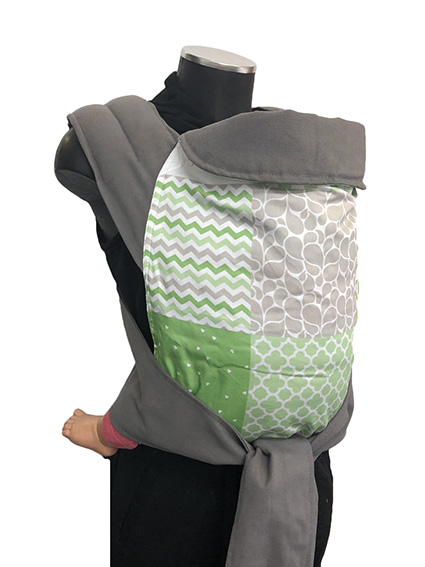 Εργονομικός μάρσιπος Αστεράκι mei tai "Koala Green" Patchwork και γκρι ράντες 4687