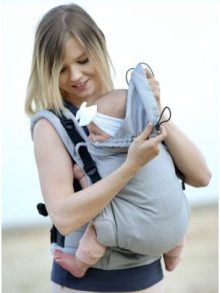 Εργονομικός μάρσιπος Kinder Hop Delicate Grey Bamboo, τόσο απαλό!