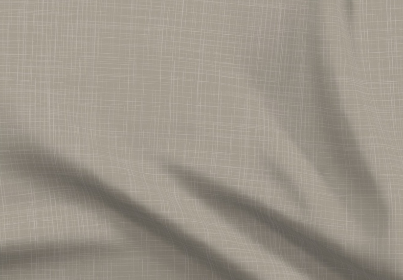 Ύφασμα από 100% οργανικό βαμβάκι σε χρώμα taupe faux linen (ανοιχτό χακί)