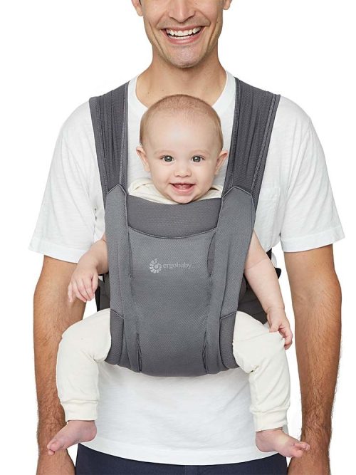 Μάρσιπος για νεογέννητα Ergobaby Embrace Soft air mesh washed black