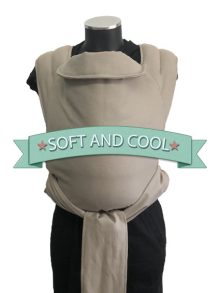 Εργονομικός μάρσιπος Αστεράκι Mei tai από ύφασμα soft and cool οργανικό βαμβάκι taupe (μπεζ-γκρι)