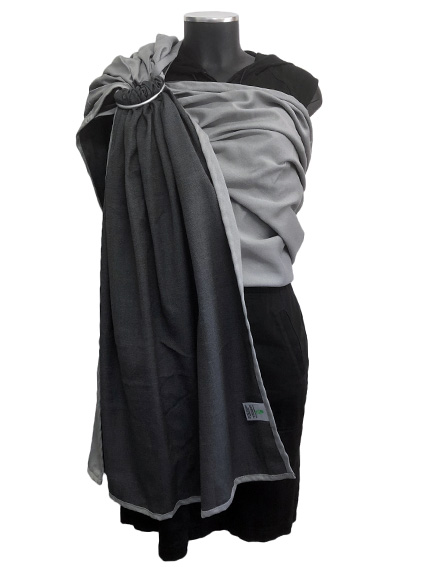 Εργονομικός Μάρσιπος με κρίκους Ring Sling Soft and Cool Grey-Graphite