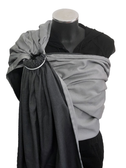 Εργονομικός Μάρσιπος με κρίκους Ring Sling Soft and Cool Grey-Graphite