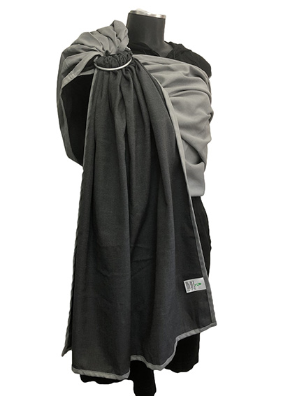Εργονομικός Μάρσιπος με κρίκους Ring Sling Soft and Cool Grey-Graphite