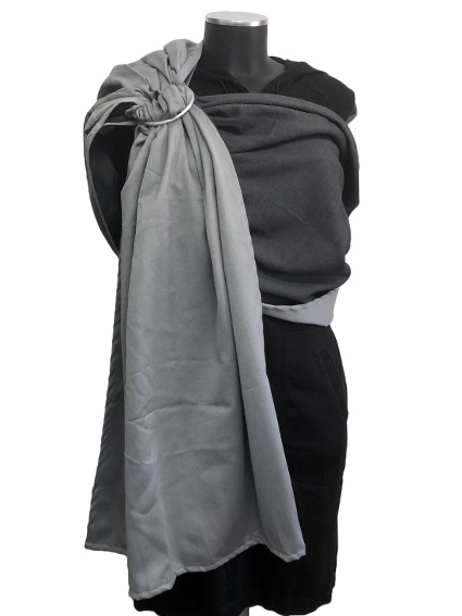 Εργονομικός Μάρσιπος με κρίκους Ring Sling Soft and Cool Grey-Graphite