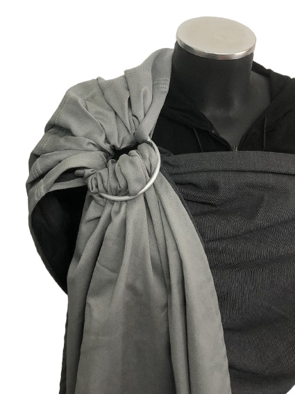 Εργονομικός Μάρσιπος με κρίκους Ring Sling Soft and Cool Grey-Graphite