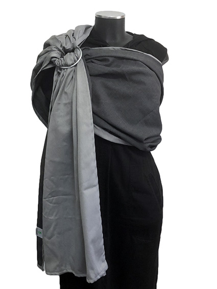 Εργονομικός Μάρσιπος με κρίκους Ring Sling Soft and Cool Grey-Graphite