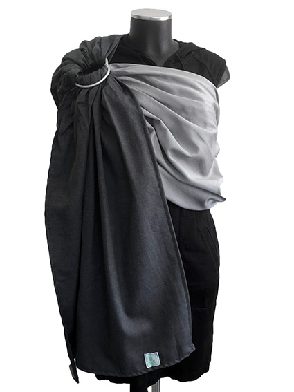 Εργονομικός Μάρσιπος με κρίκους Ring Sling Soft and Cool Grey-Graphite