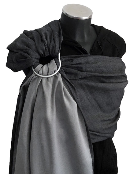 Εργονομικός Μάρσιπος με κρίκους Ring Sling Soft and Cool Grey-Graphite