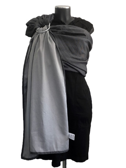 Εργονομικός Μάρσιπος με κρίκους Ring Sling Soft and Cool Grey-Graphite