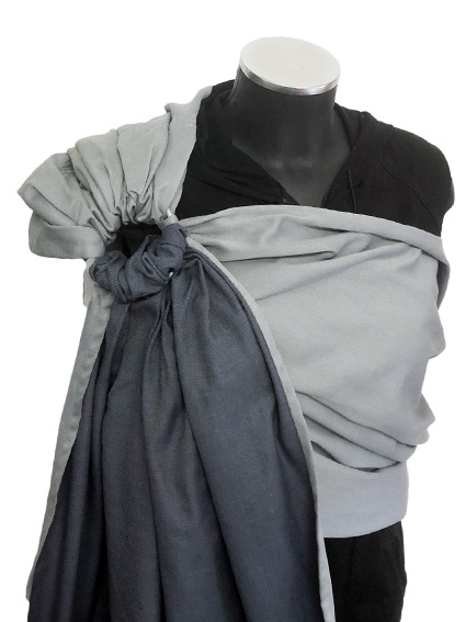 Εργονομικός Μάρσιπος με κρίκους Ring Sling Soft and Cool Grey-Blue-black
