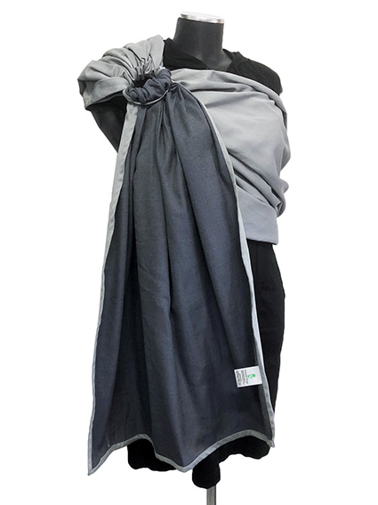 Εργονομικός Μάρσιπος με κρίκους Ring Sling Soft and Cool Grey-Blue-black