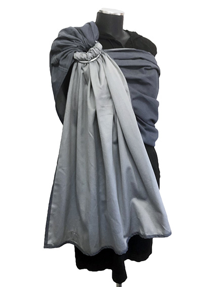 Εργονομικός Μάρσιπος με κρίκους Ring Sling Soft and Cool Grey-Blue-black