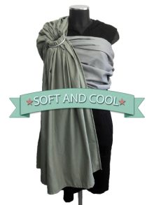 Εργονομικός Μάρσιπος με κρίκους Ring Sling Soft and Cool Grey-Sage