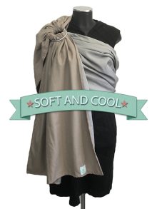 Εργονομικός Μάρσιπος με κρίκους Ring Sling Soft and Cool Grey-Taupe
