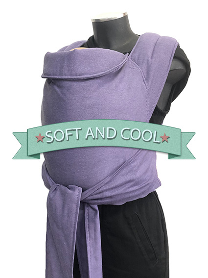 Μάρσιπος mei tai soft and cool μωβ-λιλά lilac purple 100% οργανικό βαμβάκι, απαλό και δροσερό