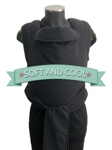 Μάρσιπος mei tai soft and cool μαύρο 100% οργανικό βαμβάκι, απαλό και δροσερό