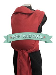 Μάρσιπος mei tai soft and cool red (κόκκινο) 100% οργανικό βαμβάκι, απαλό και δροσερό 