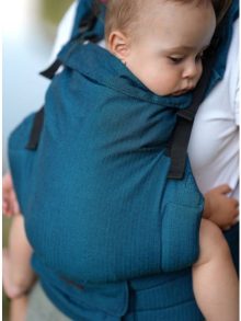 Μάρσιπος που κουμπώνει με κλιπς Kinder Hop Little Herringbone Petrol 