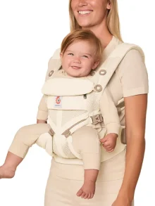 Εργονομικός μάρσιπος Ergobaby Classic Mesh Natural Beige, για όλες τις θέσεις, όλες τις ηλικίες